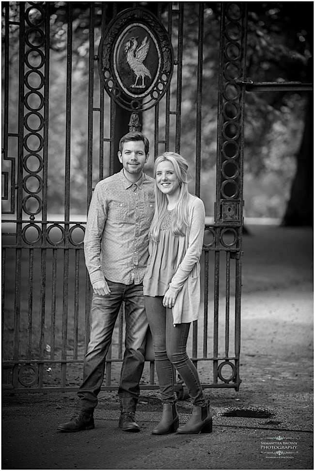 Pre wedding couple in Calderstones Park Liverpool by Samantha Brown Photography