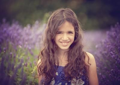 girl in purple dress in lavender fields by Samantha Brown Photography