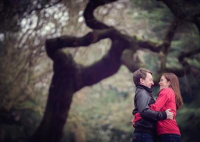 couple in Sefton Park under a tree