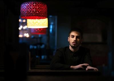 portrait of young man at Alba de Cuba bar in Liverpool by Samantha Brown Photography