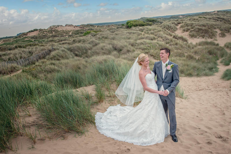 Bride and Groom in Sand Dunes