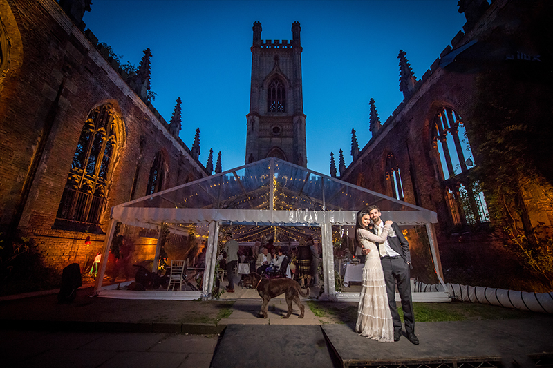Bombed Out Church Wedding